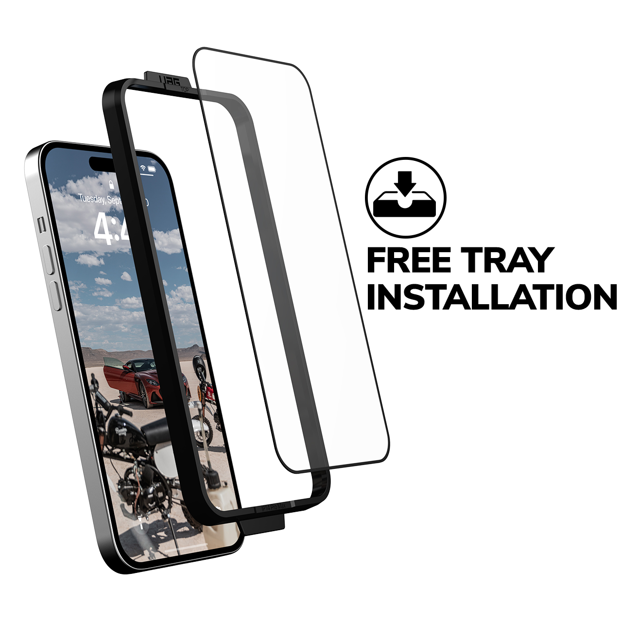 Tempered Glass iPhone 14/13 Pro Max Plus UAG Screen Shield Clear Full