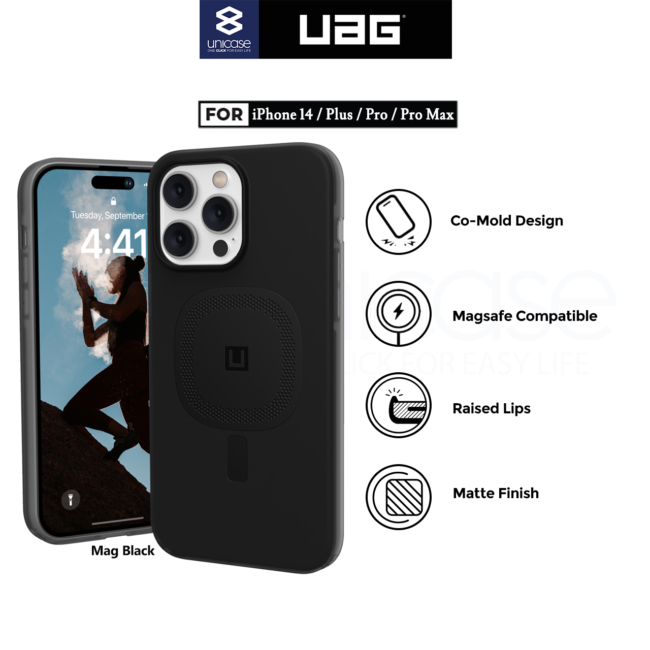 Case iPhone 14 Pro Max Plus UAG Lucent 2.0 MagSafe Hybrid Matte Casing