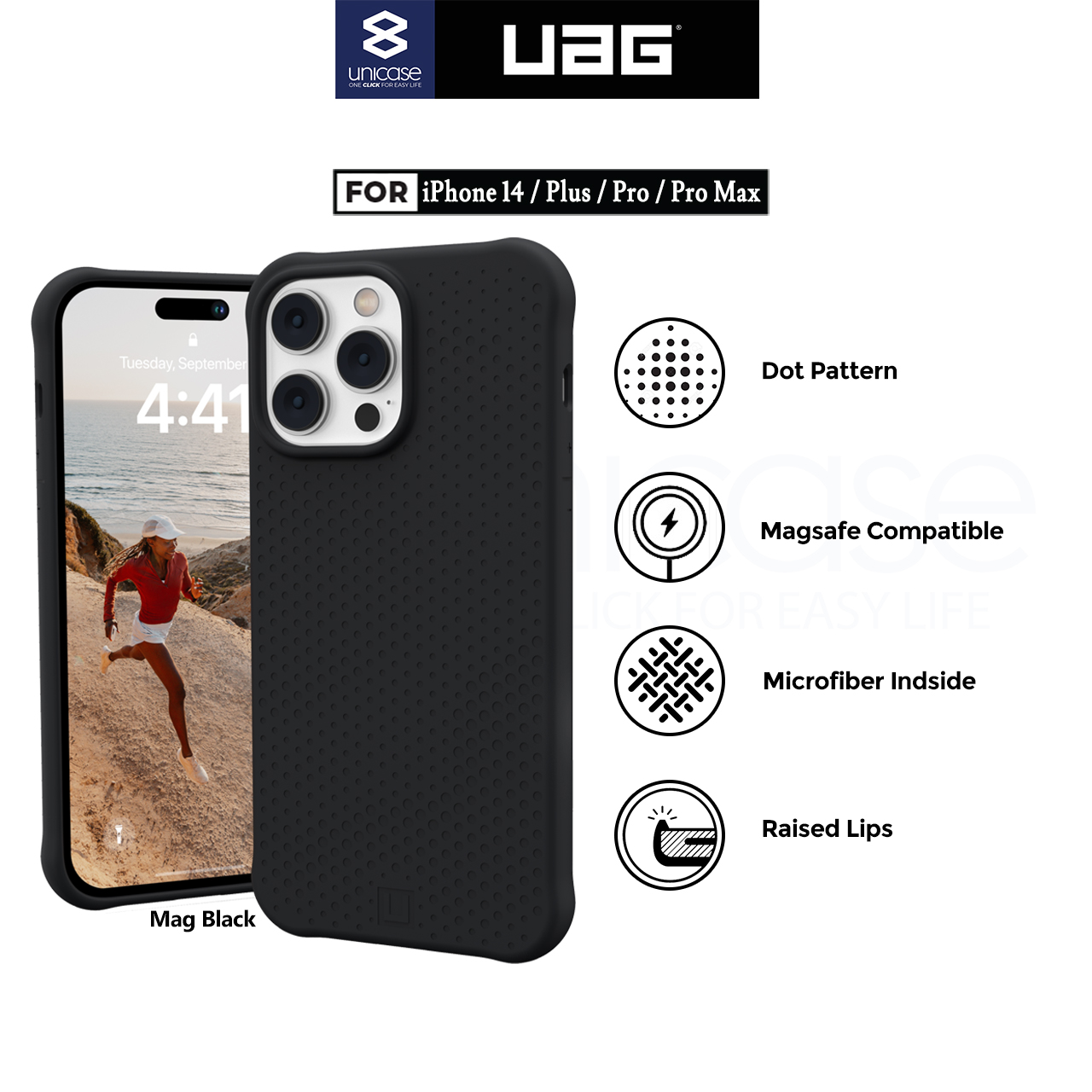 Case iPhone 14 Pro Max Plus UAG DOT MagSafe Slim Softcase Matte Casing