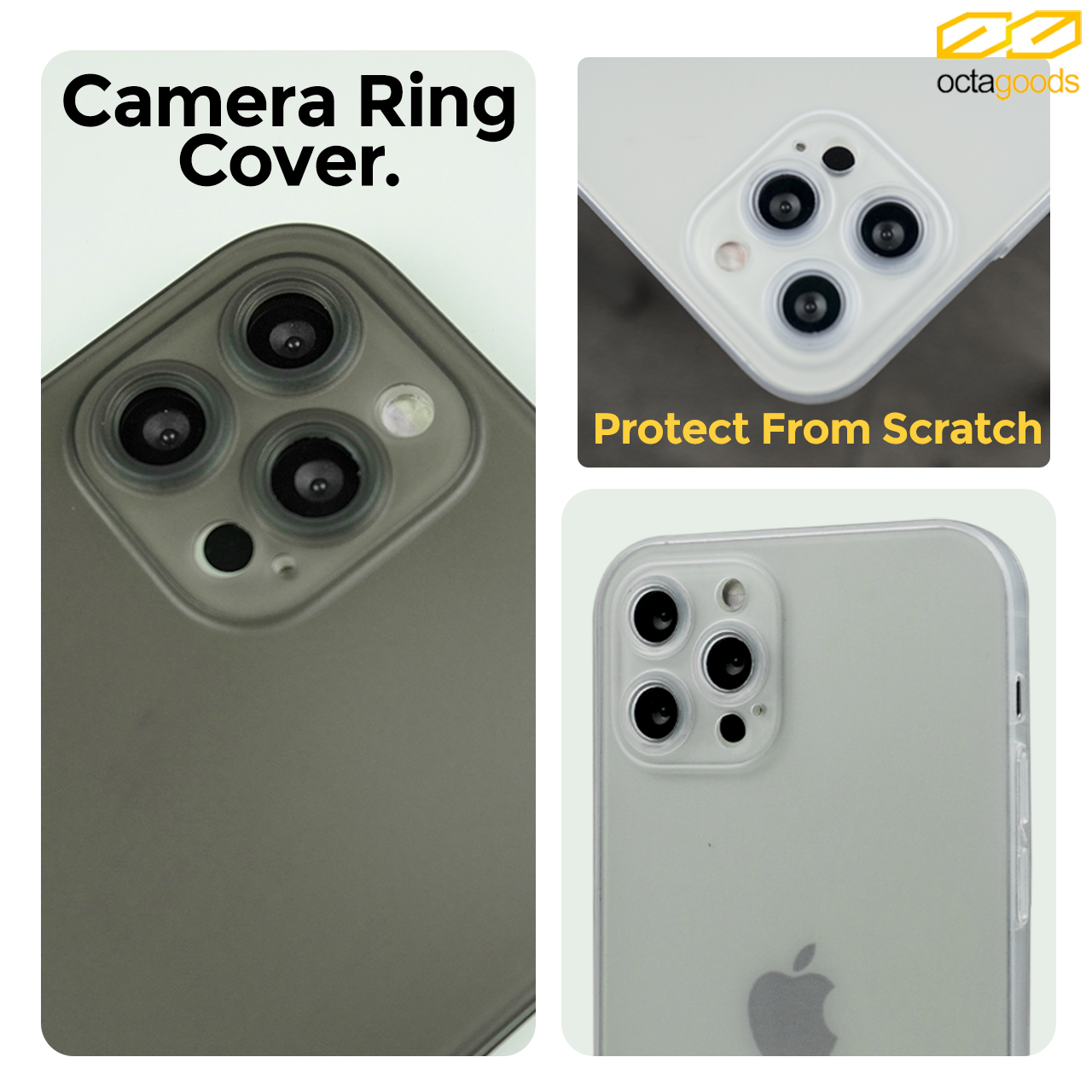Case iPhone 12 Pro Max Mini Octagoods Matte Slim Camera Cover Hardcase