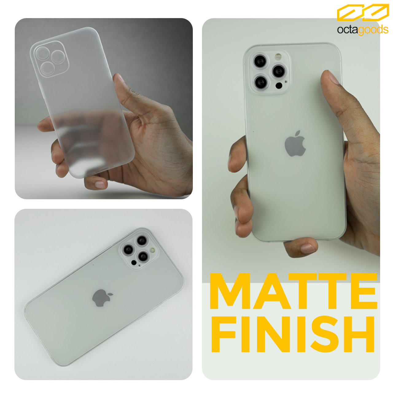 Case iPhone 12 Pro Max Mini Octagoods Matte Slim Camera Cover Hardcase