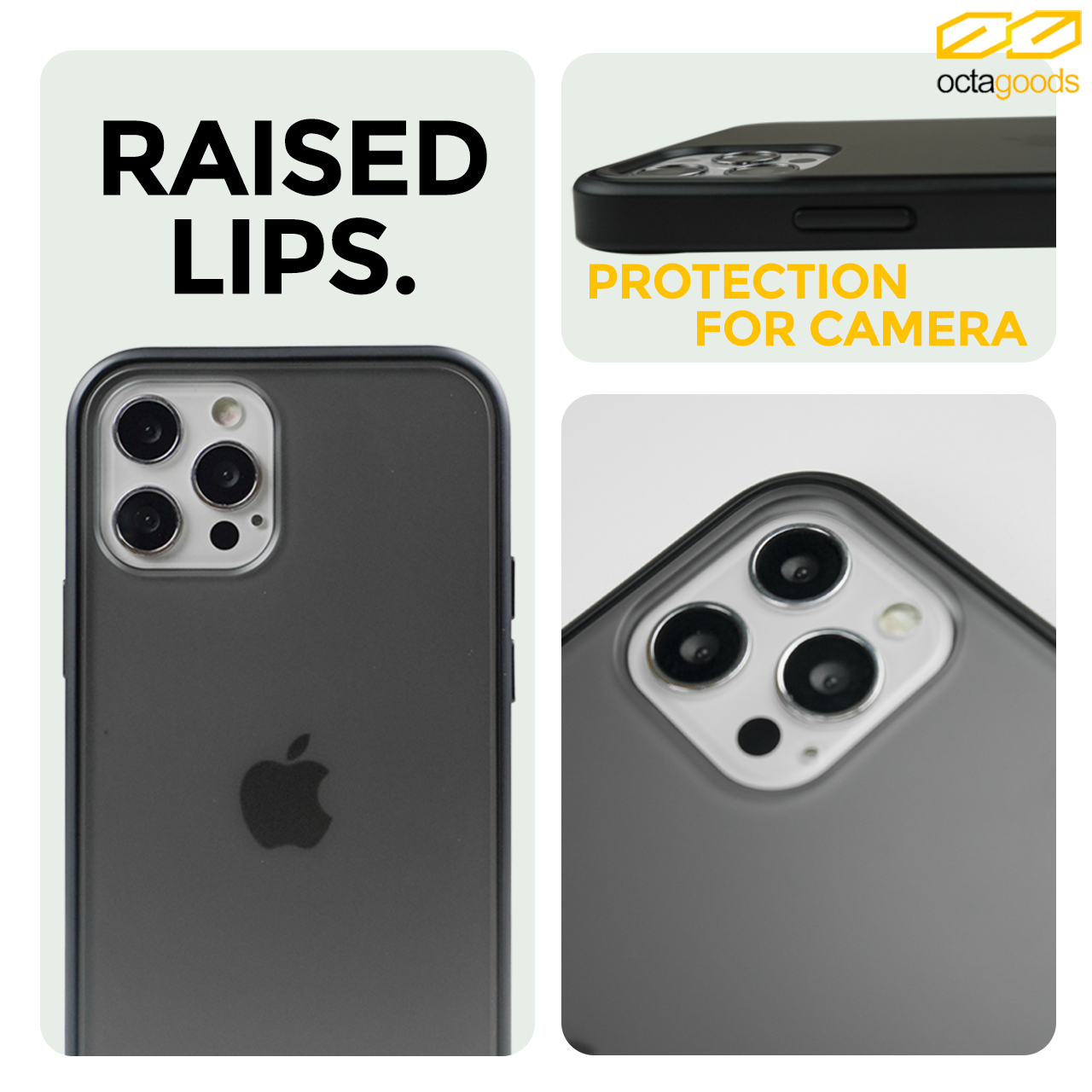 Case iPhone 12 Pro Max Mini Octagoods Edge Bumper Hybrid Matte Casing