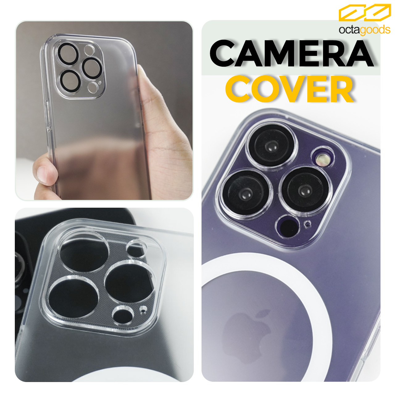 Case iPhone 14 Pro Max Plus OctaGoods Dual Clear MagSafe Matte Casing