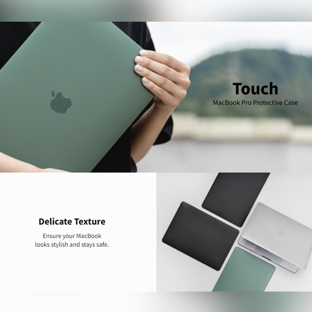 Case Macbook Air 13.6 M2 2022 SwitchEasy Touch Slim Hard Cover Casing