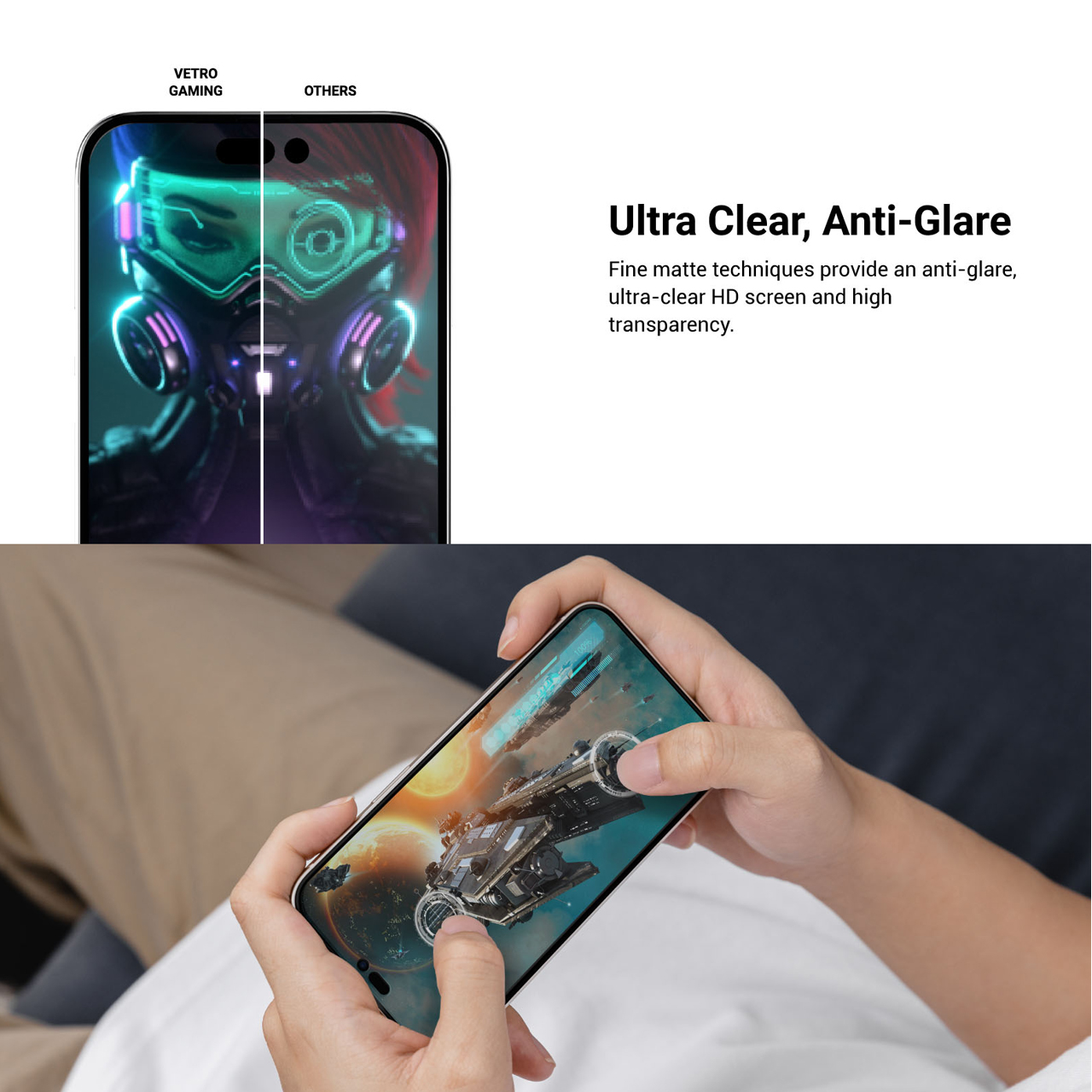 Tempered Glass iPhone 14/13 Pro Max Plus MagEasy Vetro 3D Clear Full