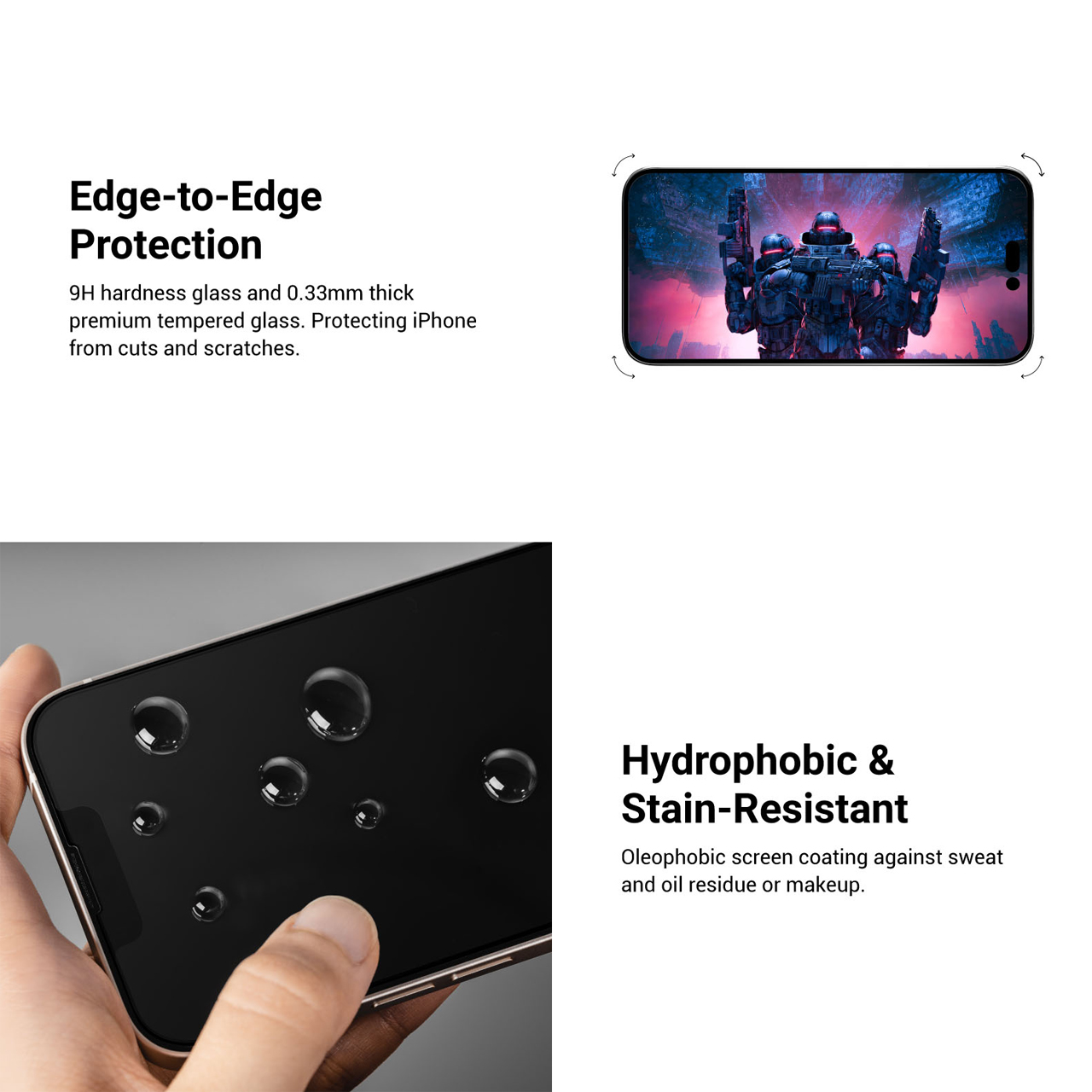 Tempered Glass iPhone 14/13 Pro Max Plus MagEasy Vetro 3D Clear Full
