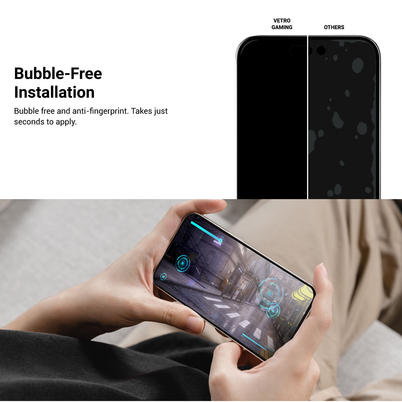 Tempered Glass iPhone 14/13 Pro Max Plus MagEasy Vetro 3D Clear Full