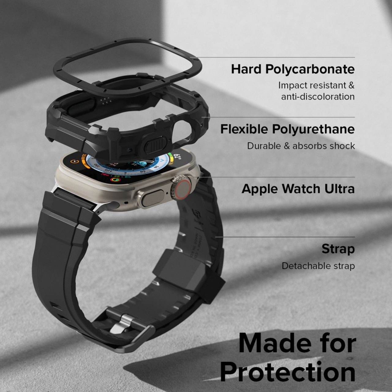 Case Apple Watch Ultra 2 49mm Ringke Fusion X Guard Strap Cover Casing