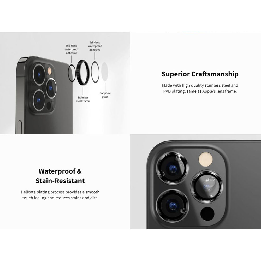Camera Lens iPhone 13 Pro Max Mini SwitchEasy LenShield S Sapphire