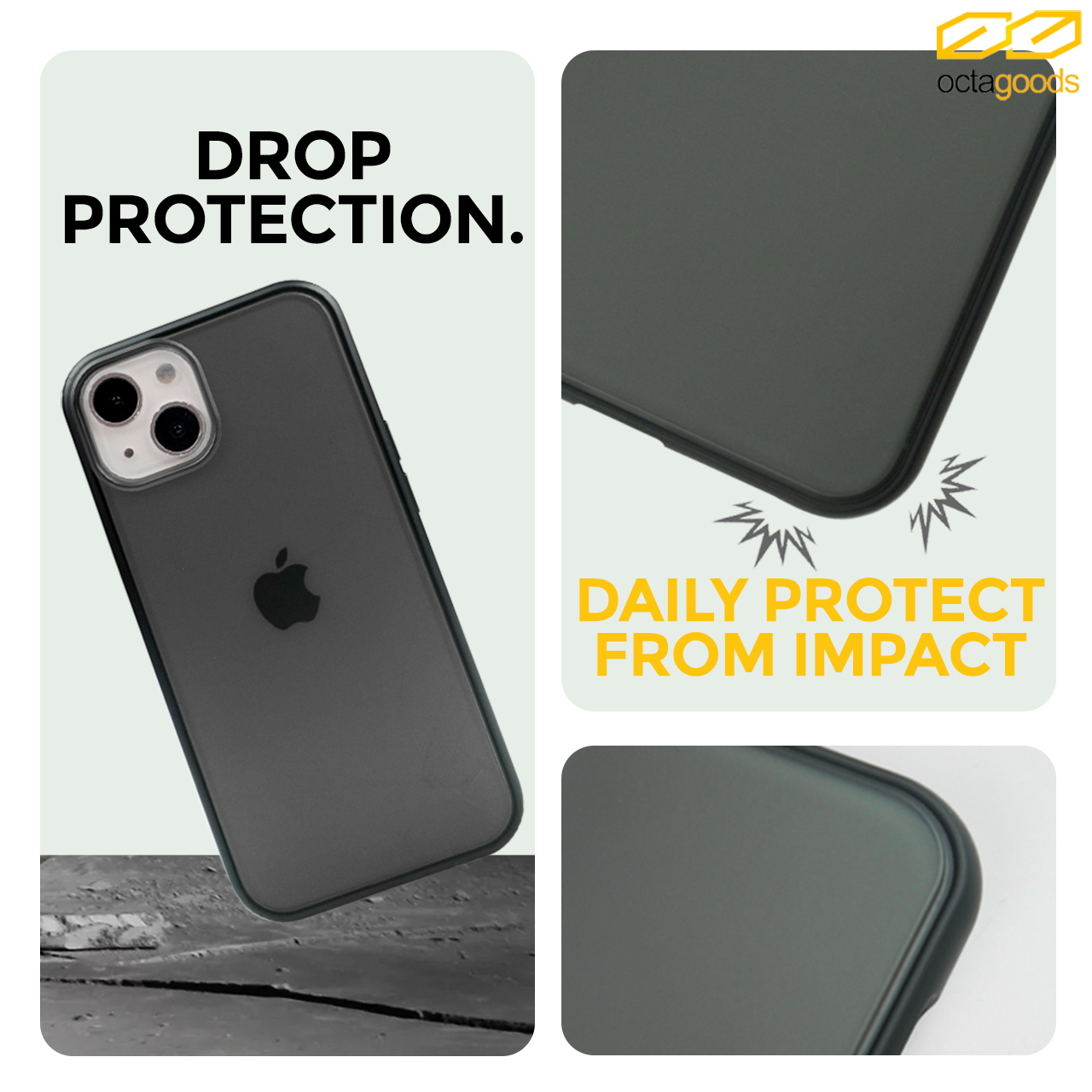 Case iPhone 13 Pro Max Mini Octagoods Edge Bumper Hybrid Matte Casing