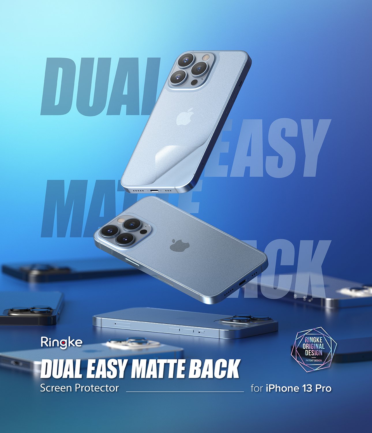 Skin Belakang iPhone 13 Pro Max Mini Ringke ID Back Protector Matte