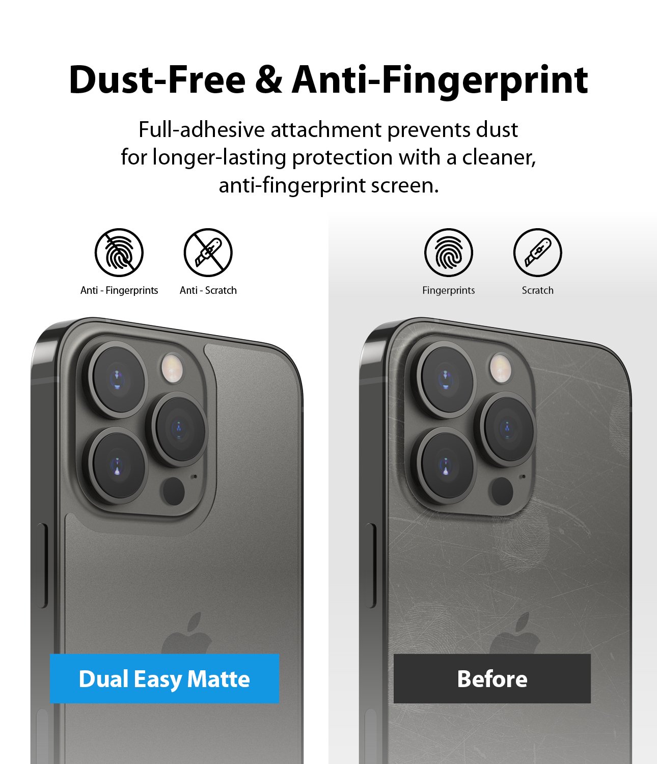 Skin Belakang iPhone 13 Pro Max Mini Ringke ID Back Protector Matte