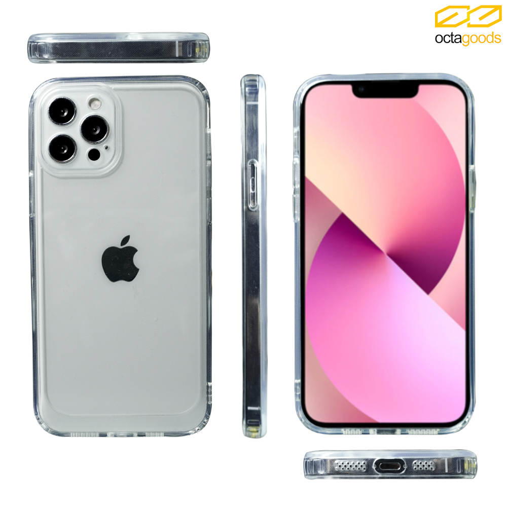 Case iPhone 13 Pro Max Mini OctaGoods Dust Proof Speaker Clear Casing
