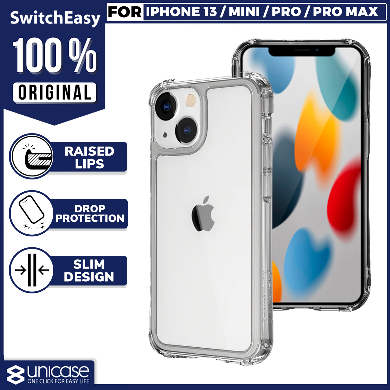 Case iPhone 13 Pro Max Mini Switcheasy Alos Anti Crack Hybrid Casing