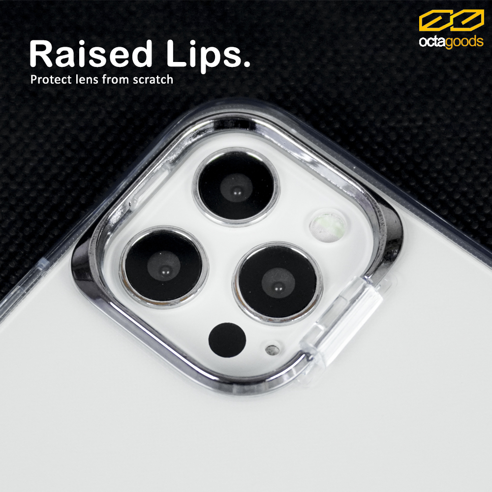 Case iPhone 13 Pro Max Mini Octagoods Camera Frame S Clear Stand Cover