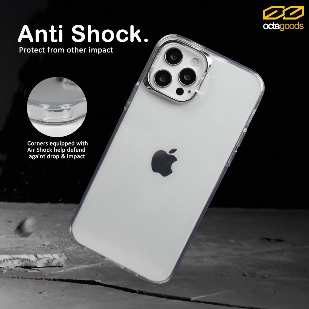 Case iPhone 13 Pro Max Mini Octagoods Camera Frame S Clear Stand Cover