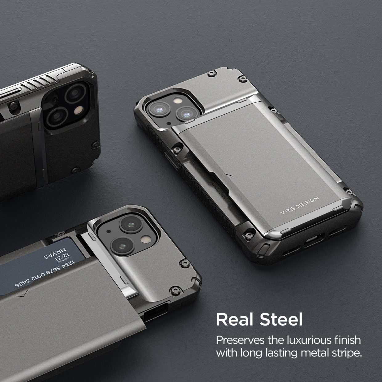 Case iPhone 13 Pro Max Mini VRS Damda Glide Pro Card Slot Casing Cover