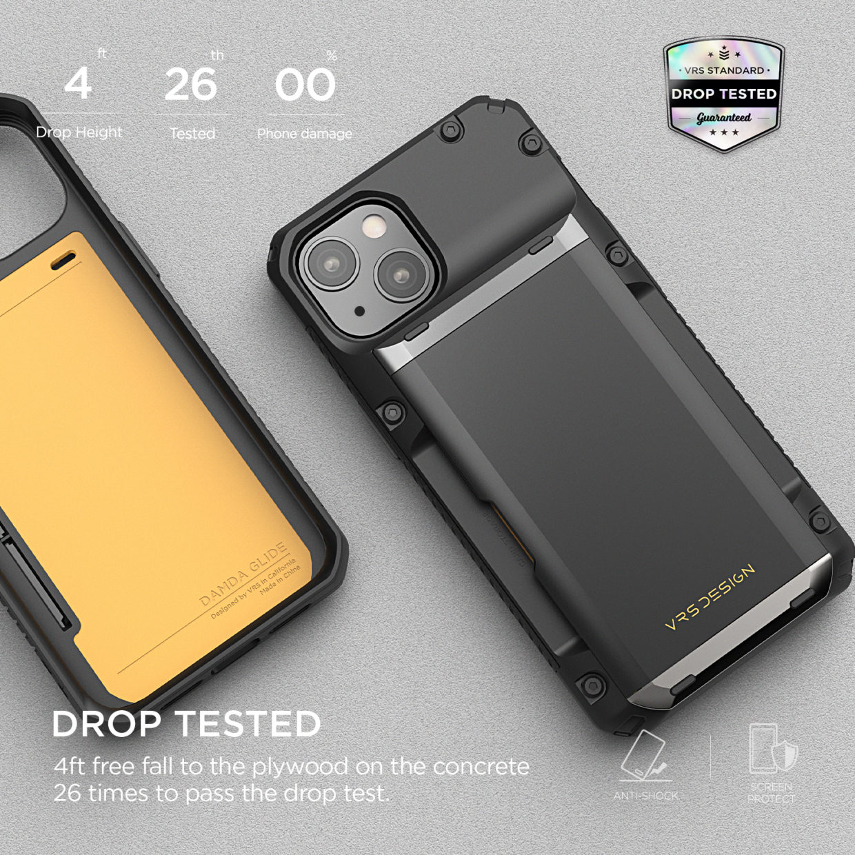 Case iPhone 13 Pro Max Mini VRS Damda Glide Pro Card Slot Casing Cover