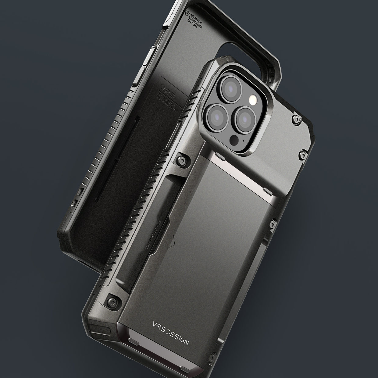 Case iPhone 13 Pro Max Mini VRS Damda Glide Pro Card Slot Casing Cover