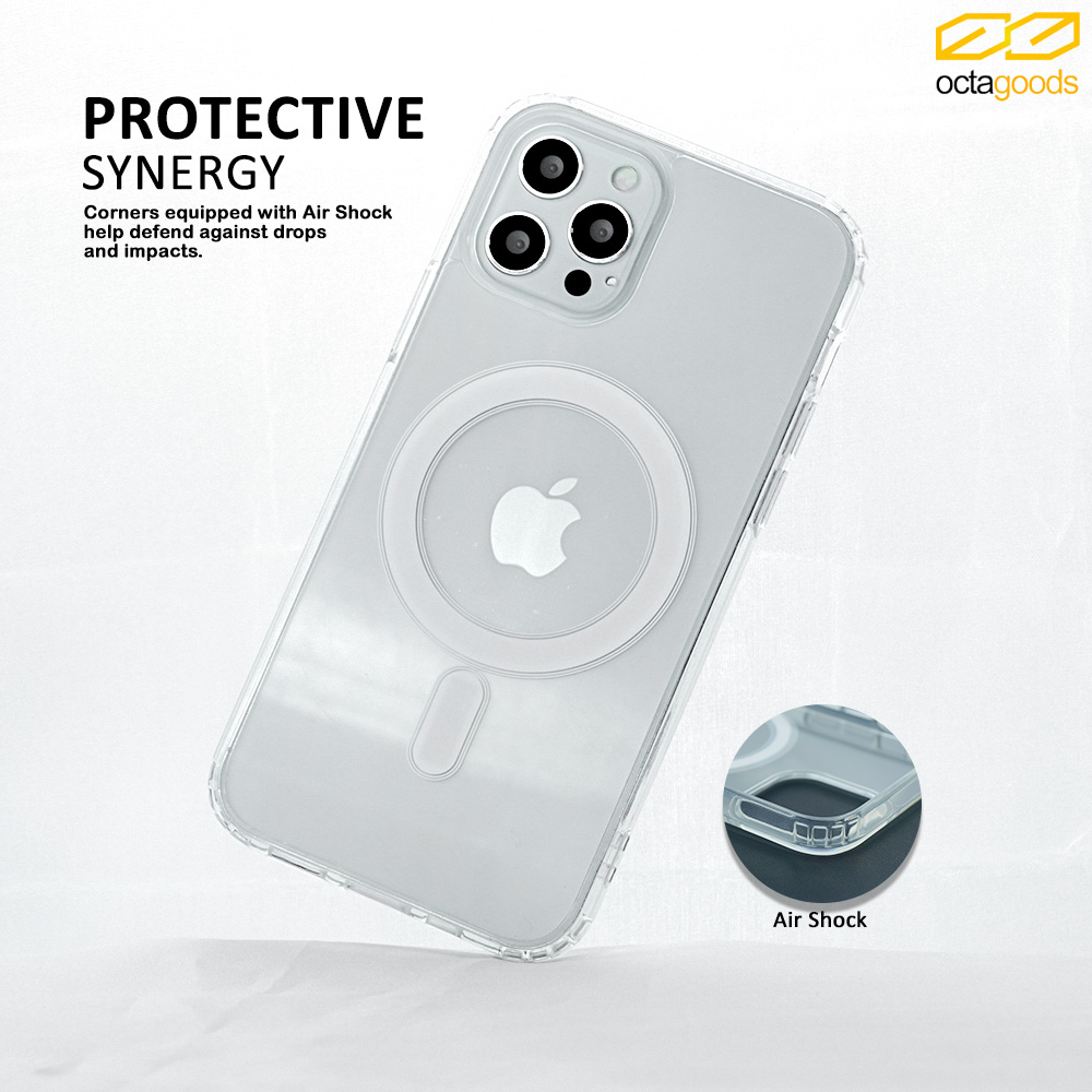 Case iPhone 12 Pro Max 12 Mini OctaGoods Dual Clear MagSafe Casing