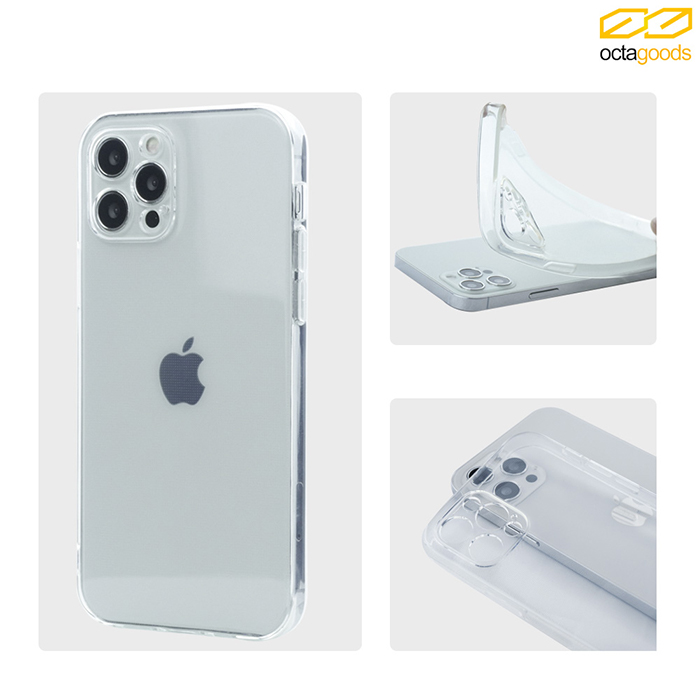 Case iPhone 12 Pro Max 12 Pro Mini OCTACASE Silicone Clear Soft Casing
