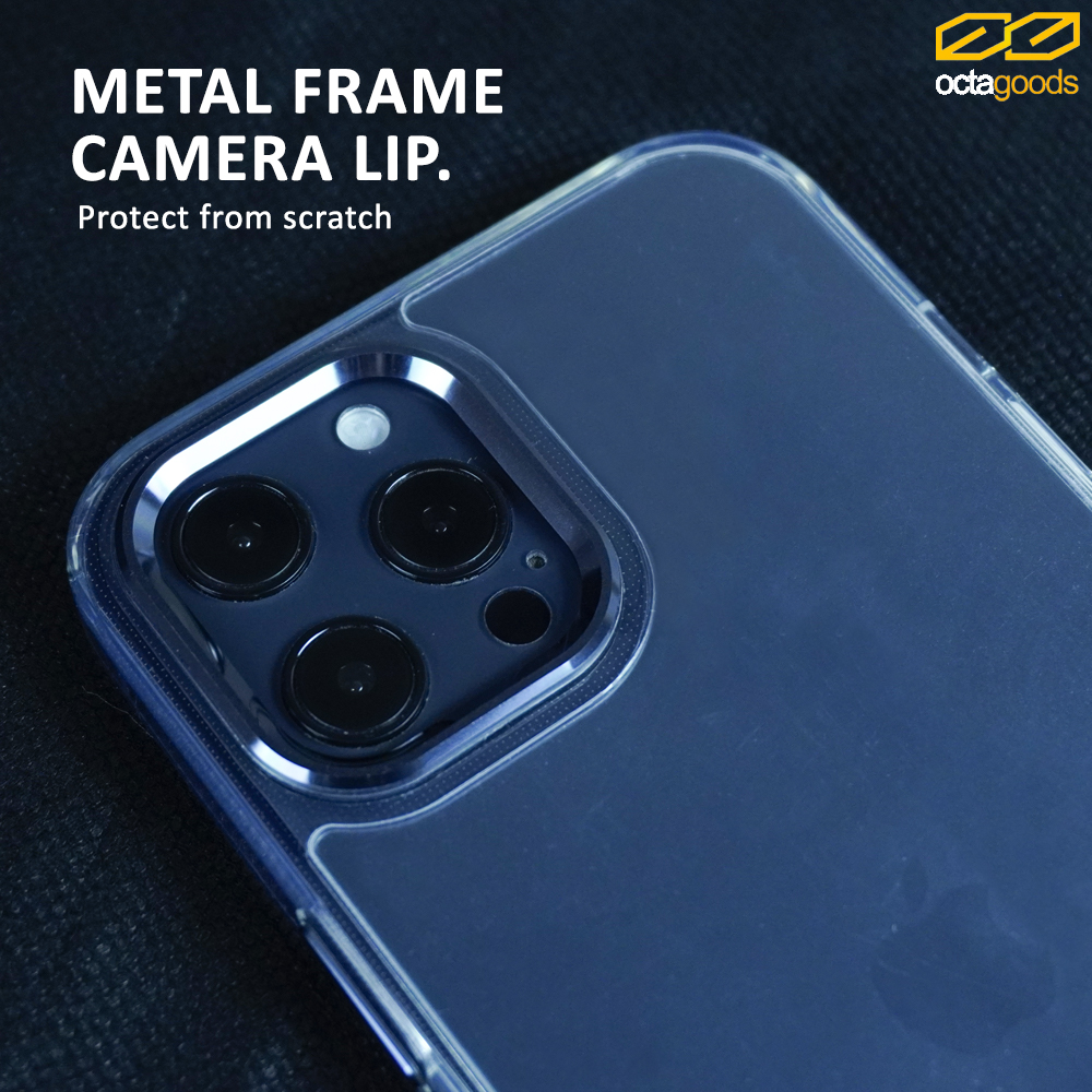 Case iPhone 12 Pro Max Mini Octagoods Hybrid Camera Frame Clear Casing