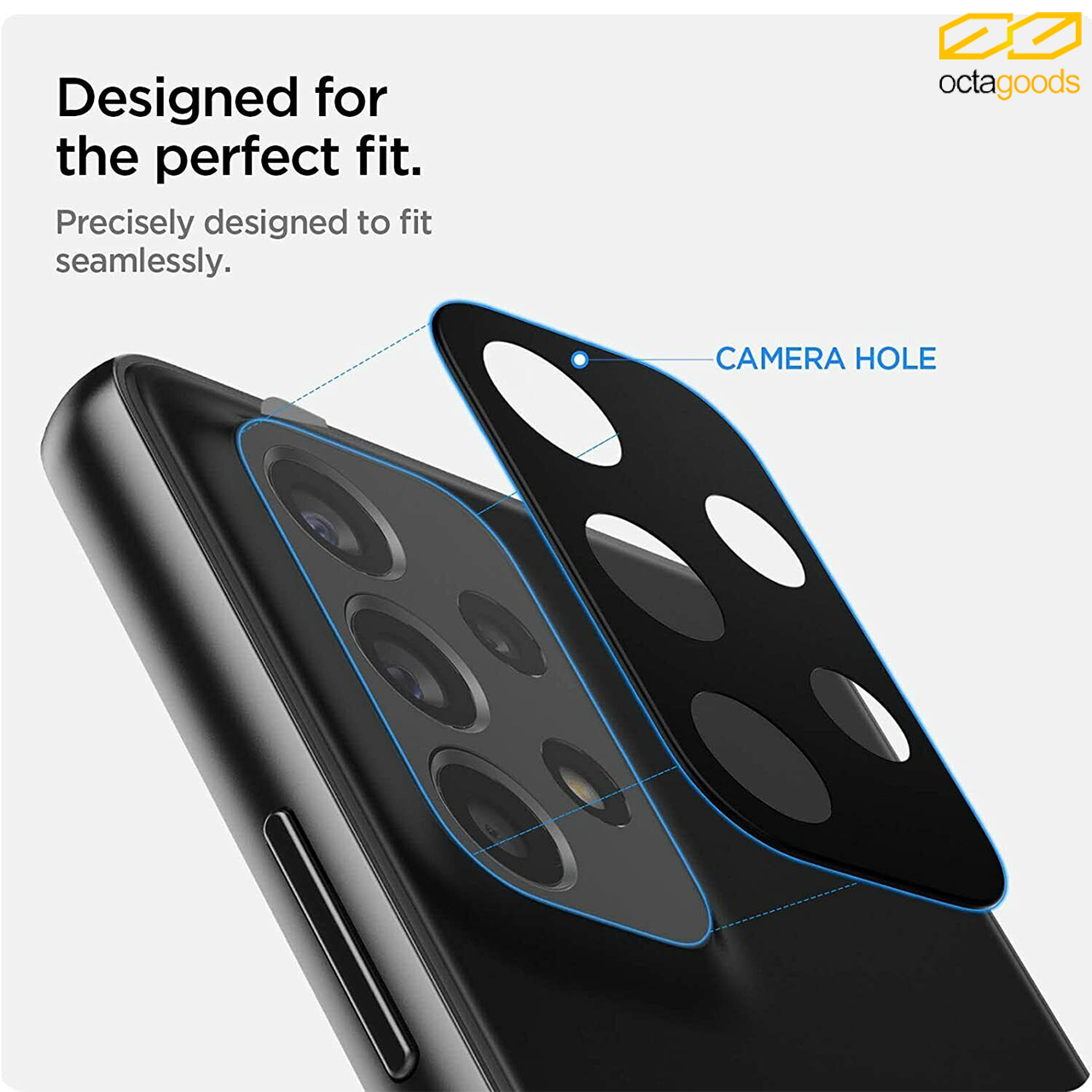 Camera Lens Protector Samsung Galaxy A73/A53/A33 Octagoods Clear Glass