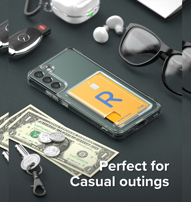 Case Samsung Galaxy S22 Ultra Plus 5G Ringke Fusion Card Clear Casing