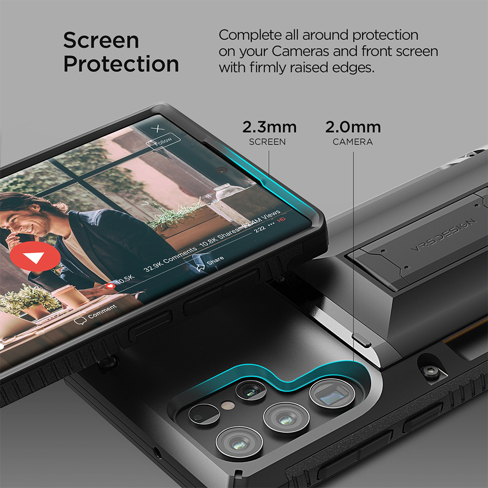 Case Samsung Galaxy S22 Ultra Plus 5G VRS Design Damda Glide Hybrid