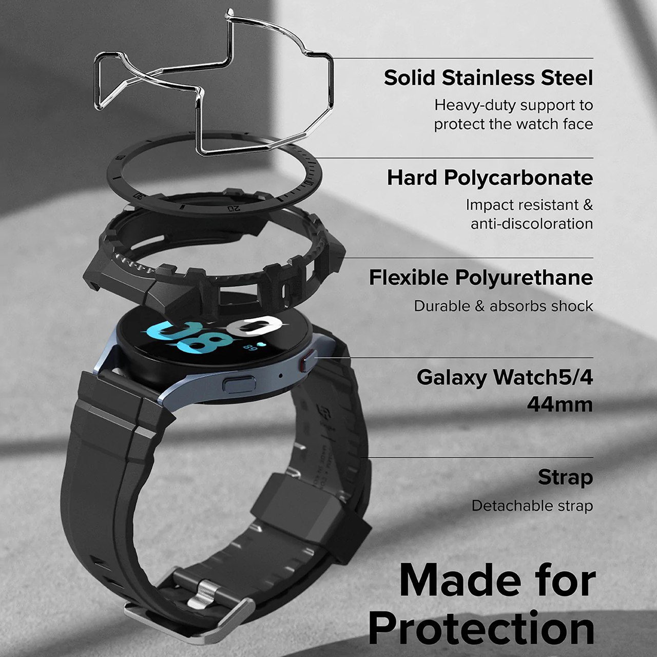 Case Galaxy Watch 5 Pro/4 40/44/45mm Ringke Fusion X Guard Cover Strap