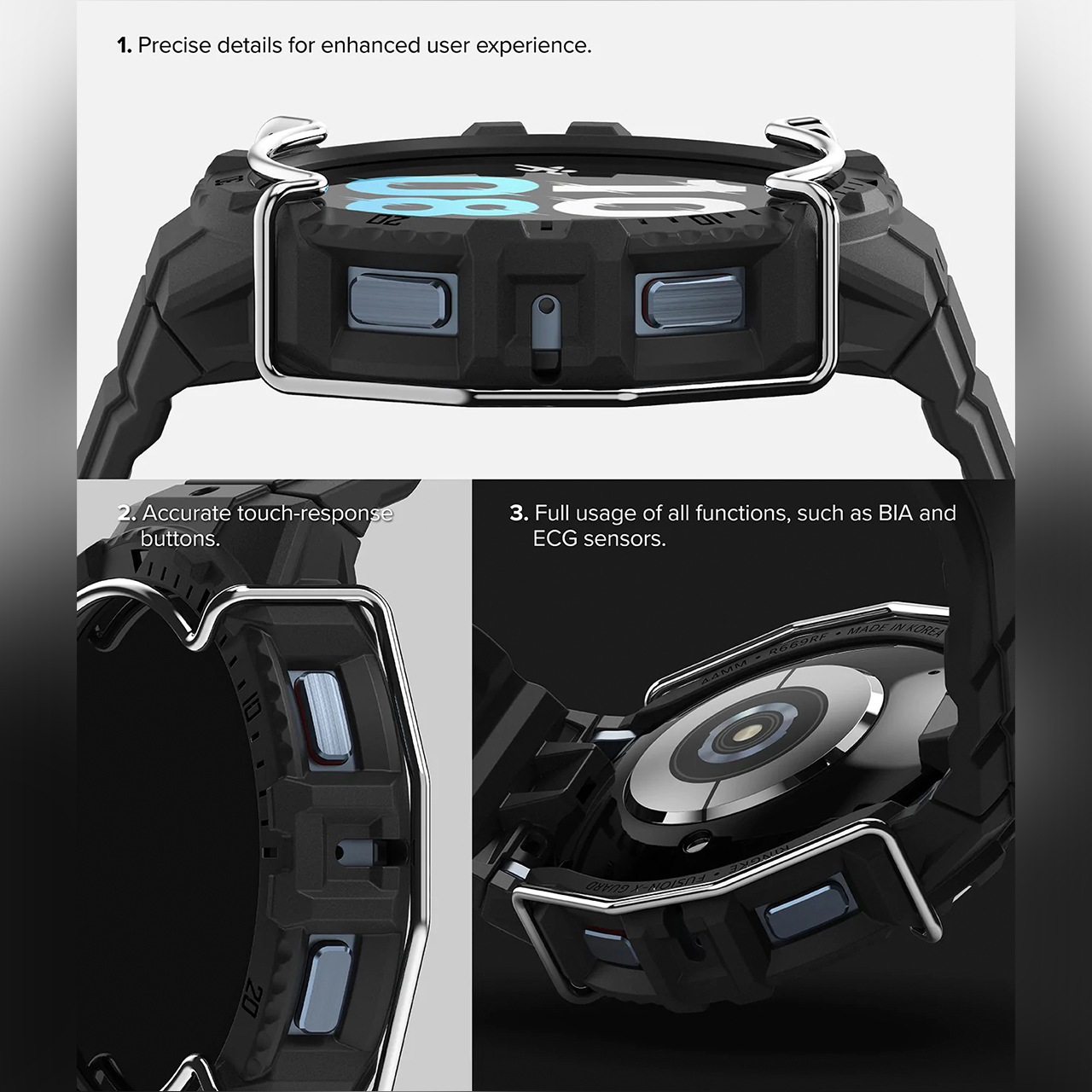 Case Galaxy Watch 5 Pro/4 40/44/45mm Ringke Fusion X Guard Cover Strap