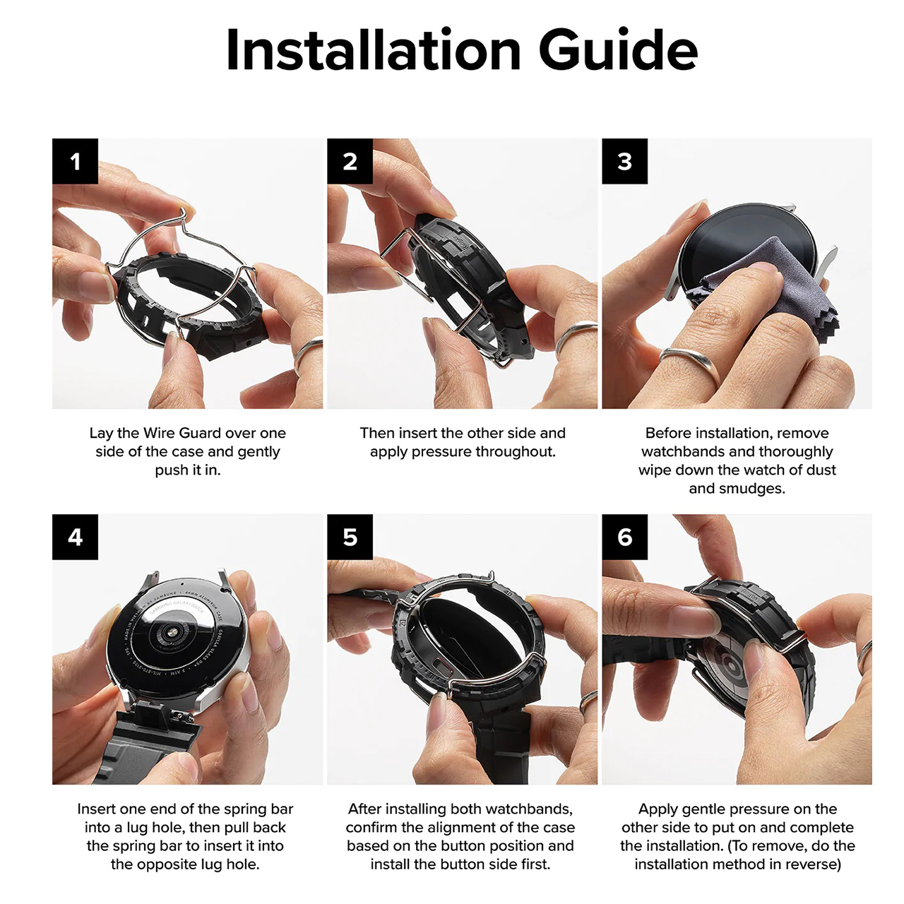 Case Galaxy Watch 5 Pro/4 40/44/45mm Ringke Fusion X Guard Cover Strap