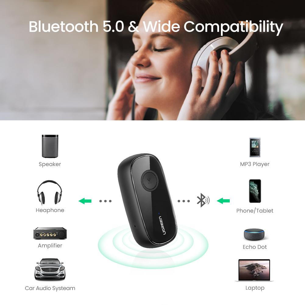 Car Bluetooth Receiver UGREEN Jack Audio 3.5mm Wireless Audio Adapter