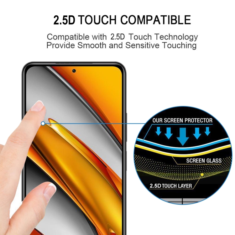 Tempered Glass Lens Xiaomi Poco F3 / Redmi K40 Mocolo Full Cover