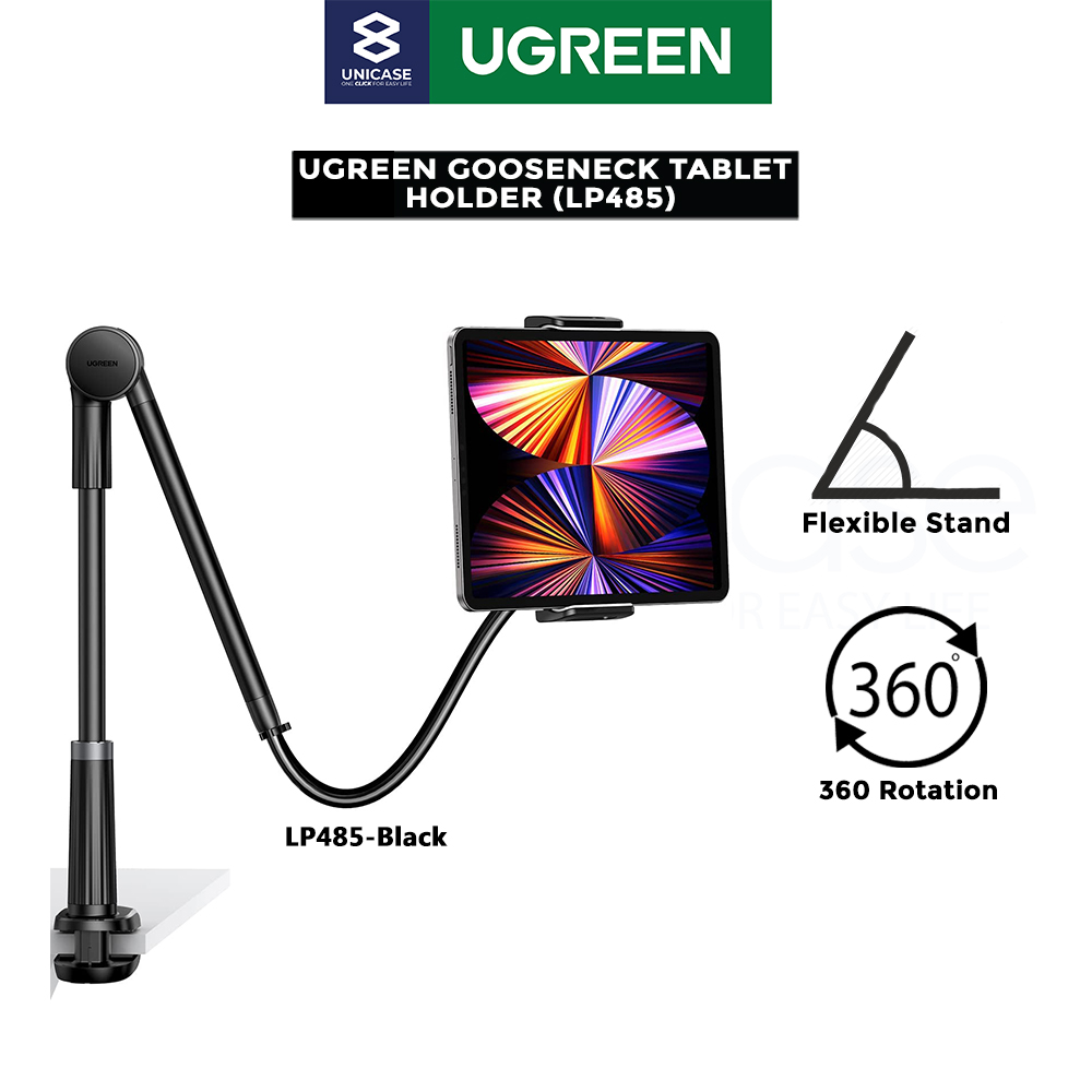 iPad Tablet Holder UGREEN Foldable Gooseneck Tripod Handphone Stand