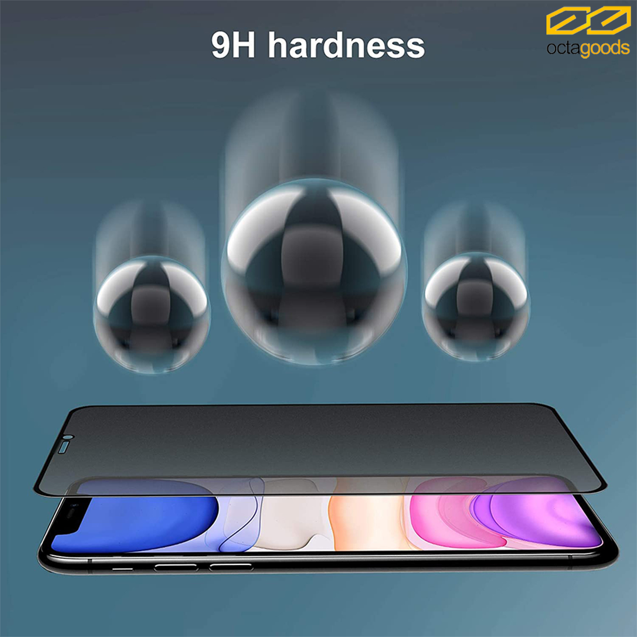 Tempered Glass Anti Spy iPhone 11 Pro Max XS Max XS XR X OCTA Privacy