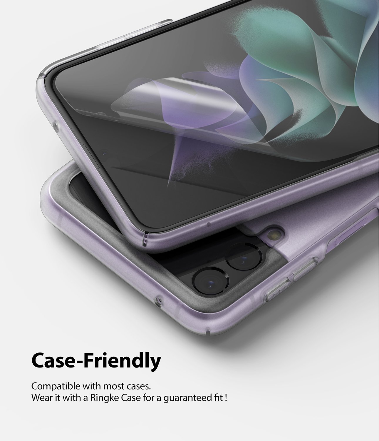 Ringke Galaxy Z Flip 3 Screen Protector Full Cover (2Pack) - Clear S19P043
