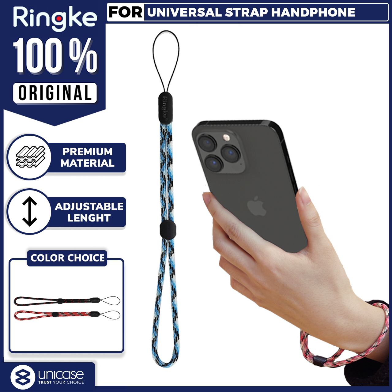 Strap Handphone Ringke Wrist Paracord Lanyard / Tali Gantungan Kamera