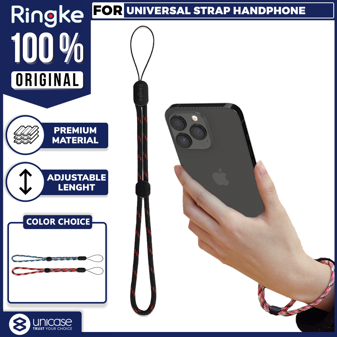 Strap Handphone Ringke Wrist Paracord Lanyard / Tali Gantungan Kamera