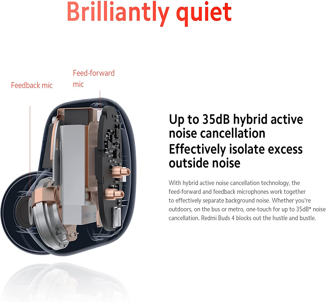 TWS Xiaomi Redmi Buds 4 Wireless Earphone Headset Bluetooth Earbuds