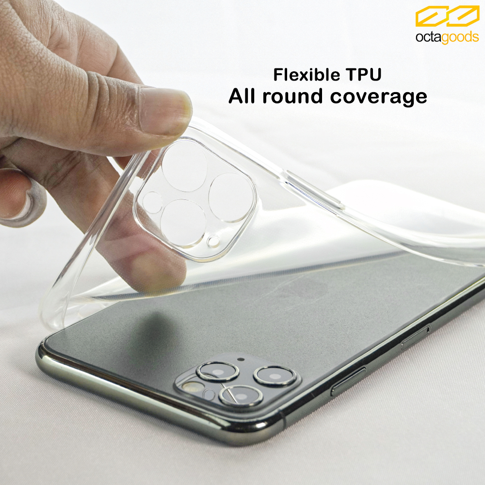 Case iPhone 11 Pro / Max / 11 Octagoods Silicone Clear TPU Soft Casing