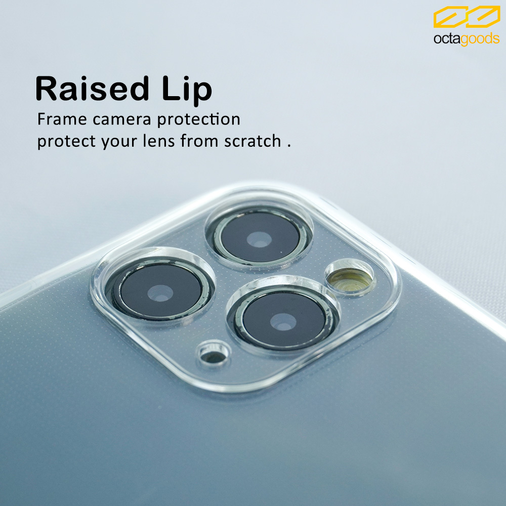 Case iPhone 11 Pro / Max / 11 Octagoods Silicone Clear TPU Soft Casing