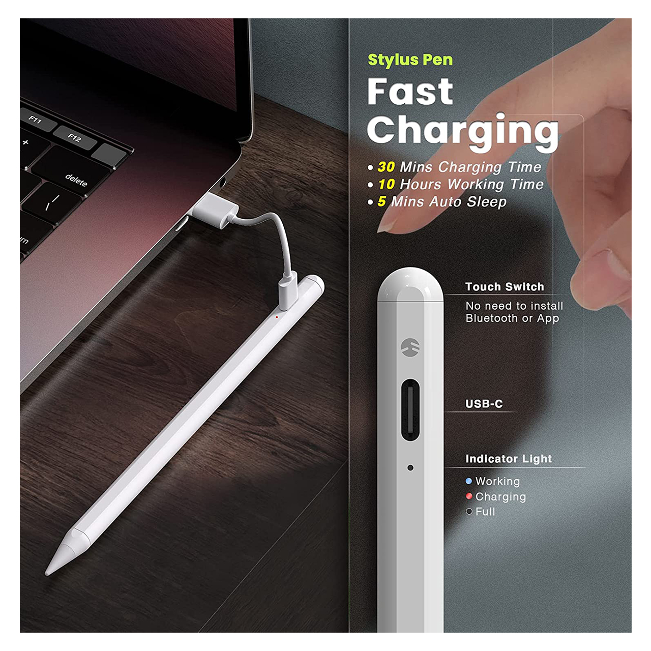 Stylus Pencil MagEasy Maestro Magnetic Pen iPad Palm Rejection Tip