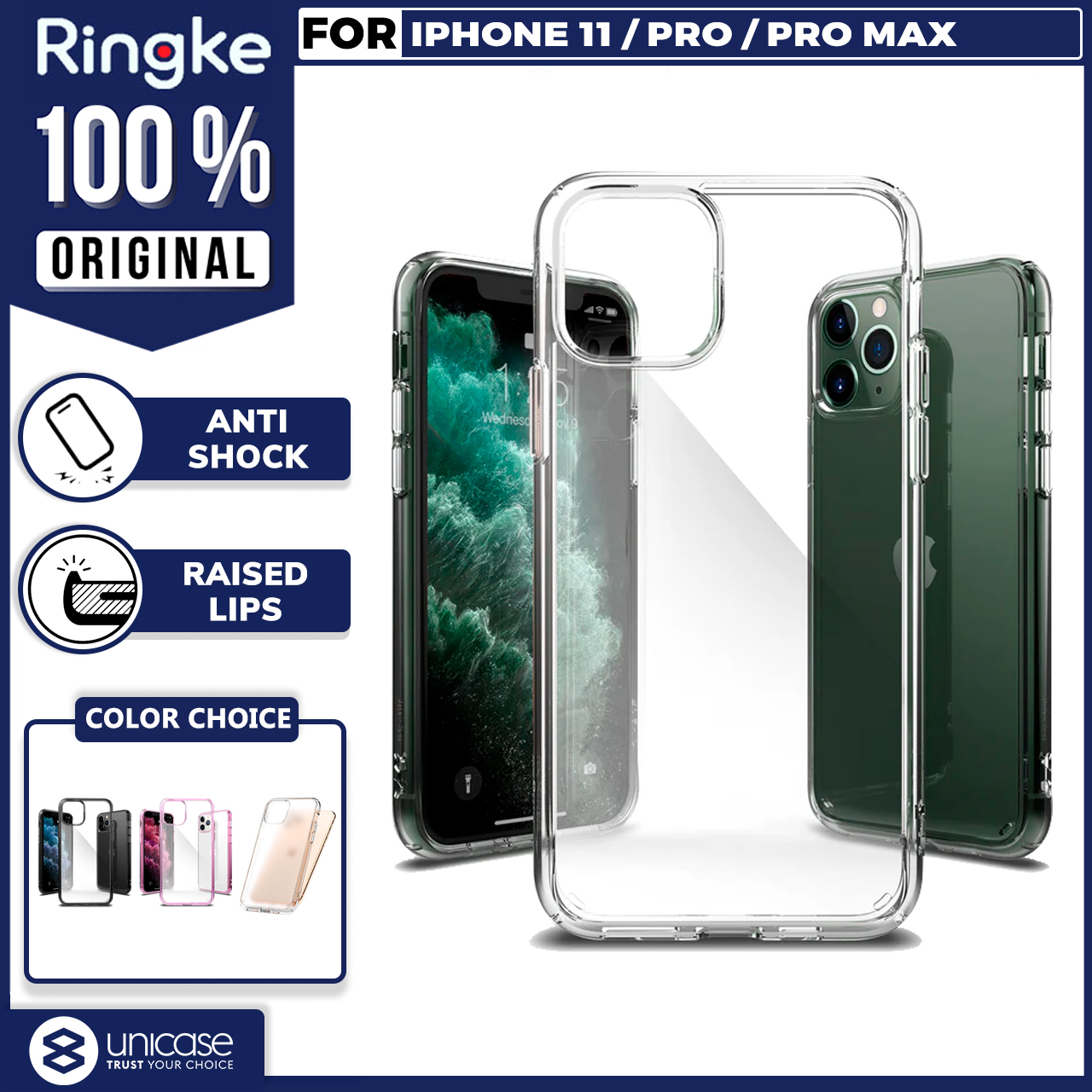 Case iPhone 11 Pro Max / XS Max XR Ringke Fusion Clear Casing