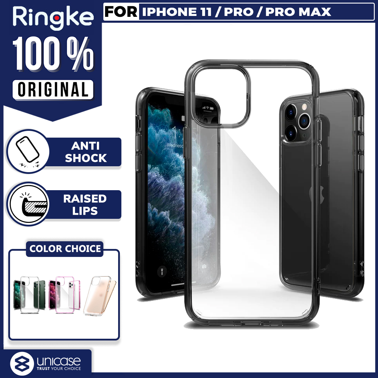 Case iPhone 11 Pro Max / XS Max XR Ringke Fusion Clear Casing