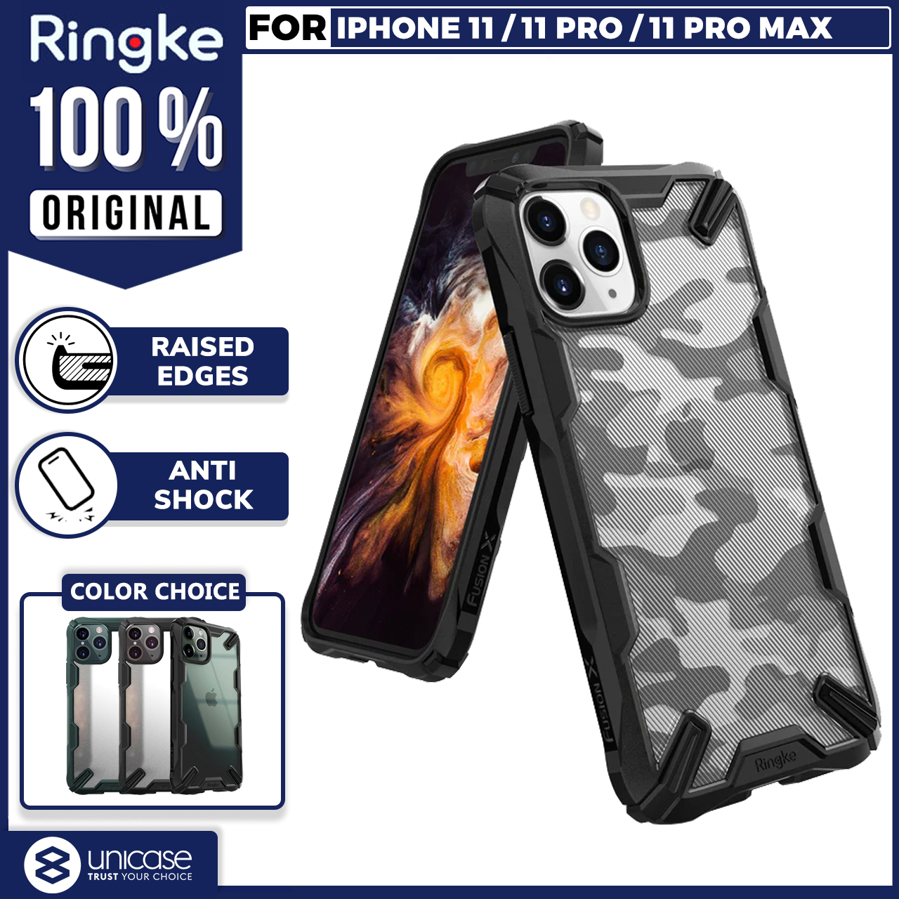 Case iPhone 11 Pro Max / 11 / XS Max / XR Ringke Fusion X Anti Crack Casing