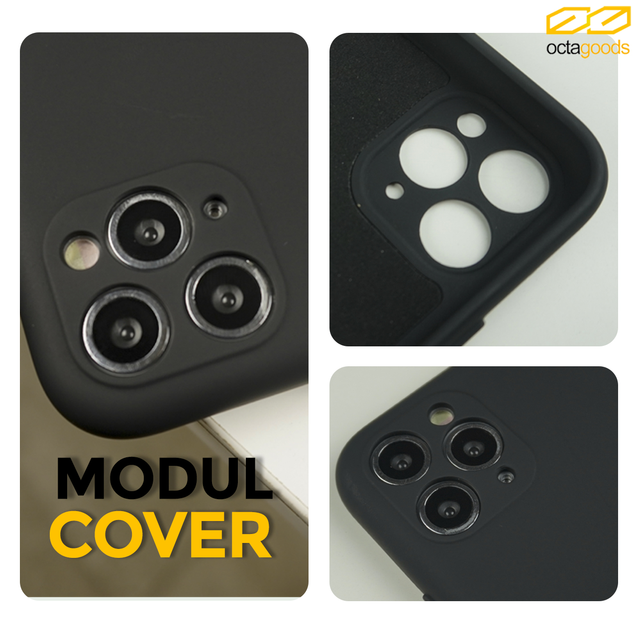 Case iPhone 11 Pro Max Octagoods Camera Silicone Cover Softcase Casing
