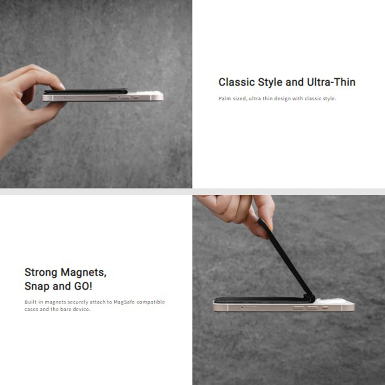 Phone Stand/Wallet MagEasy Magsafe SNAP Magnetic Dudukan Handphone HP