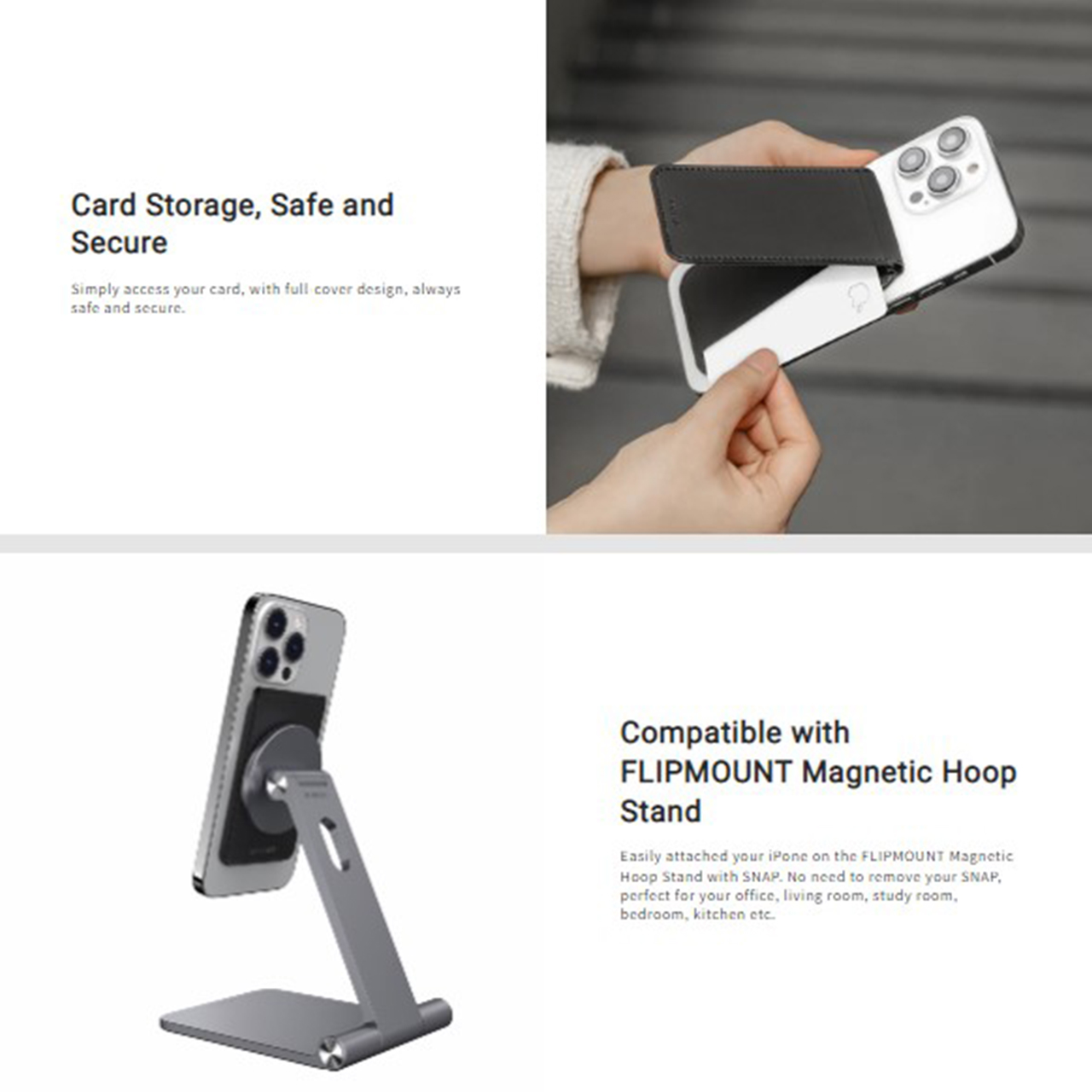 Phone Stand/Wallet MagEasy Magsafe SNAP Magnetic Dudukan Handphone HP