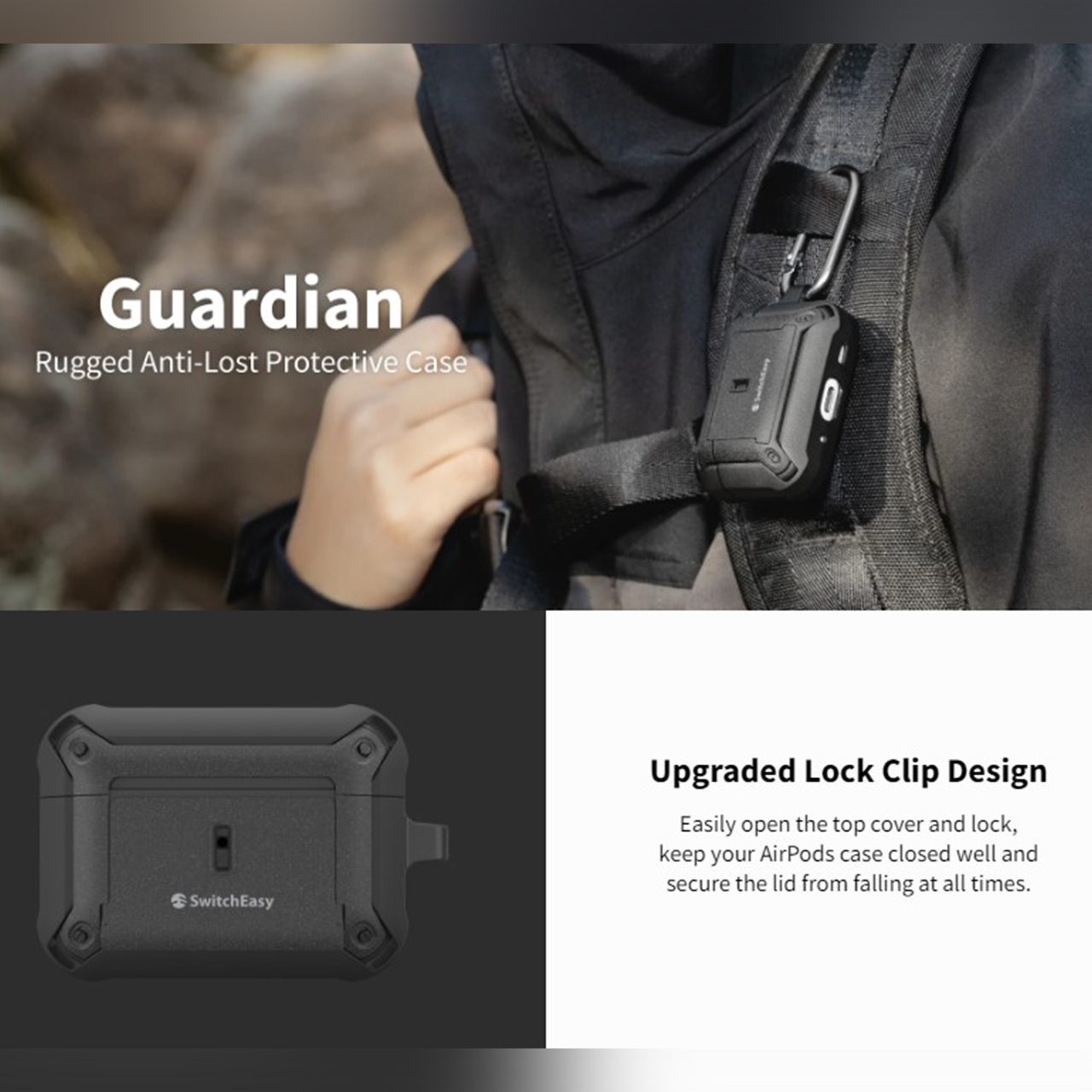 Case Airpods Pro 2 SwitchEasy Guardian Rugged Shockproof Cover Casing